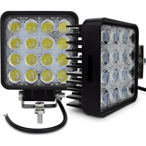 2pcs 4.2inch 12V-24V 48W off road Flood / Spot beam LED Work Light Lamp for Off road car Truck Vehicle Driving Boat