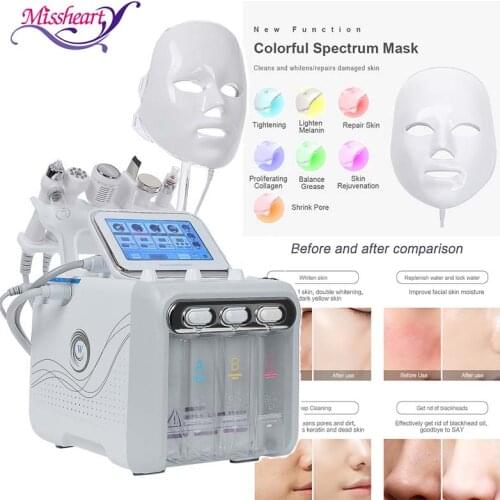 Water Oxygen Jet Peel Hydra Beauty Skin Cleansing Hydra Dermabrasion Face Machine Water Aqua Peeling RF Lifting LED Mask Salon