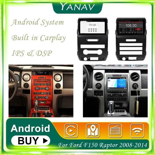 Android 2 Din Car Radio For Ford F150 Raptor 2008-2014 Auto Stereo Receiver Multimedia Video GPS Navigation MP3 Player Head Unit