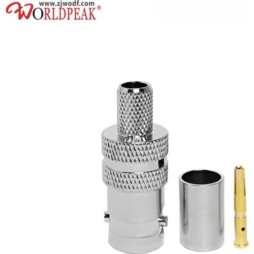 Free Shipping 10pcs BNC female crimp connector for H155 cable