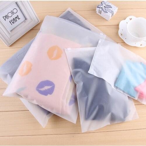 Household Plastic Transparent Storage Bag Travel Bags Zip Lock Clothes Packing Pouch Zipper Bags Clothes Shoes Organizer 3 Sizes