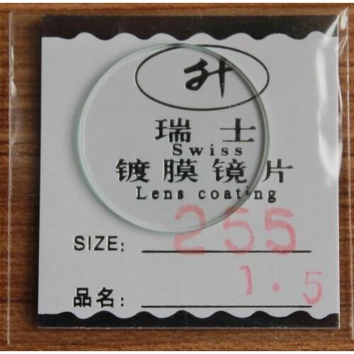 Freeshipping New flat glass watch crystal diameter 25.5 mm Thick 1.5mm