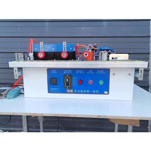 Woodworking Edge Banding Machine With Gluing, Trimming Rotation + Widening + Straight line / Curve / One Machine