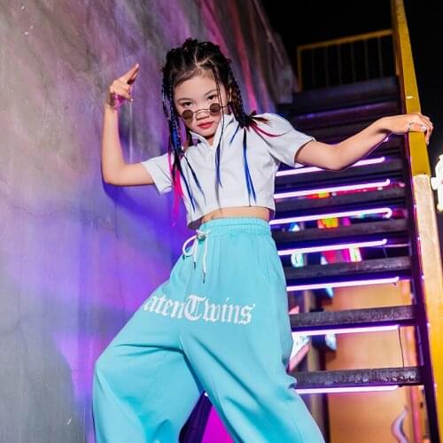 ChildrenS Day Modern Street Dance Performance Clothing Kids Jazz Dancewear Girls Hip Hop Clothes New Summer Clothes DQL5400