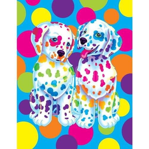 DIY Painting By Numbers Cartoon Dog Oil Coloring By Number Animal Wall Art Canvas Picture Hand Painted Room Decoration 40x50cm