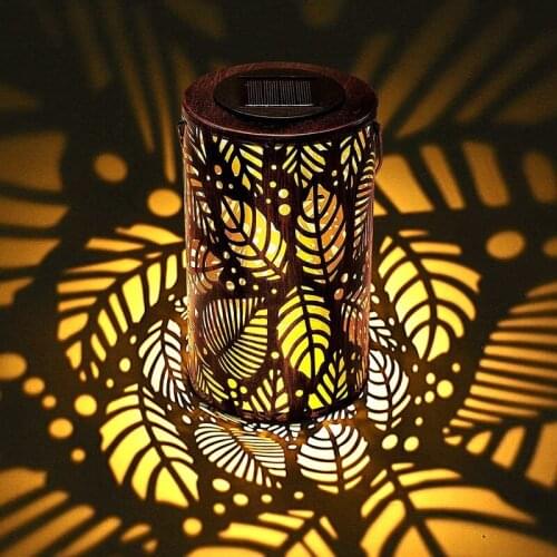 1Pcs Solar Lantern LED Solar Lamp Hanging Solar Lamps With Handle Waterproof Retro Solar Lights For Outdoor Garden