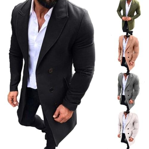 Liva girl Men's Classic Trench Coats