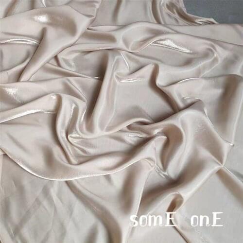 Mercerized Cotton Silk Satin Fabric Light Yellow DIY Decor Shirt Kungfu Suit Cheongsam Bridal Evening Dress Designer Fabric