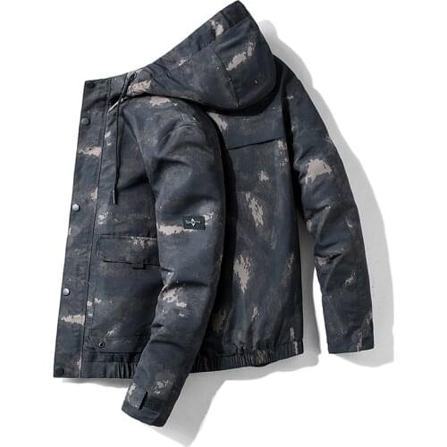 Mens Jacket Camouflage Two-color Windproof Fashion Mens Coat Youth Tide Brand New Locomotive Casual Wear with Nood Zipper1912