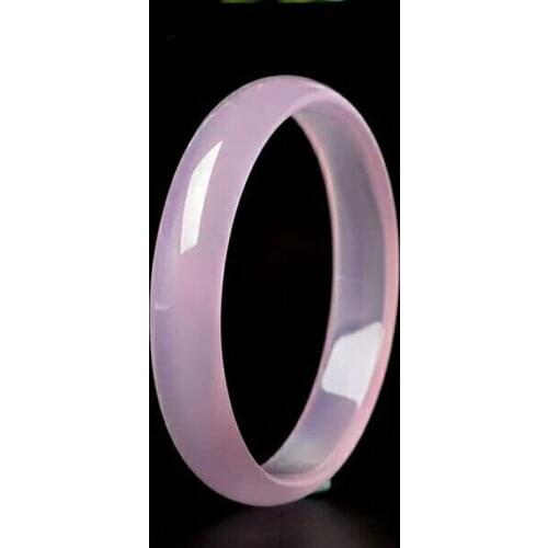 Pure Natural Ice Pink Jade Chalcedony Agate Bracelet Fashion Temperament Jewelry Gems Accessories Gifts Wholesale
