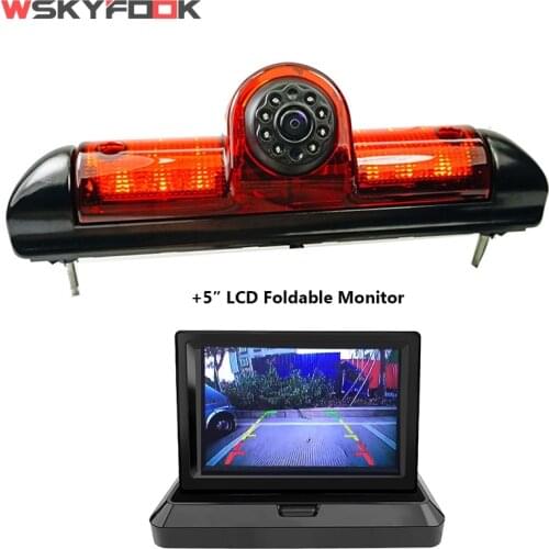 Night Vision Car Brake Light Rear View Camera For Citroen JUMPER III/ Fiat DUCATO X250/ Peugeot BOXER III With 5inch Monitor Kit