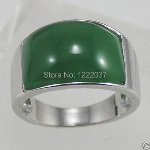 New natural green stone ring size 8 9 10 11