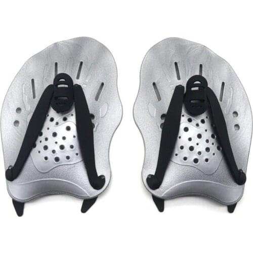 TSAI Swimming Paddles Training Adjustable Hand Webbed Gloves Pad Fins Flippers For Men Women Kids