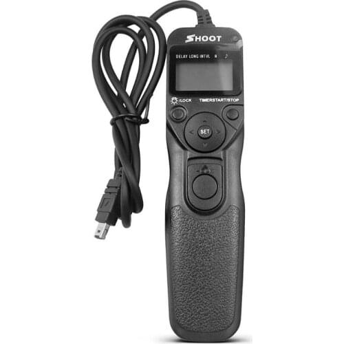 SHOOT MC-DC2 LCD Camera Timer Shutter Release Remote Control for Nikon Z7 D750 D610 D7500 D7200 D5600 D3300