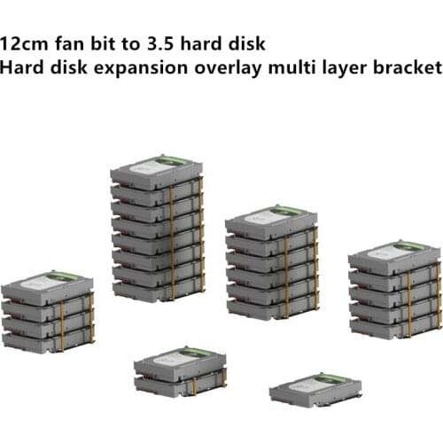 12cm fan position SSD 3.5-inch hard disk expansion bracket Computer case general hard disk overlay bracket