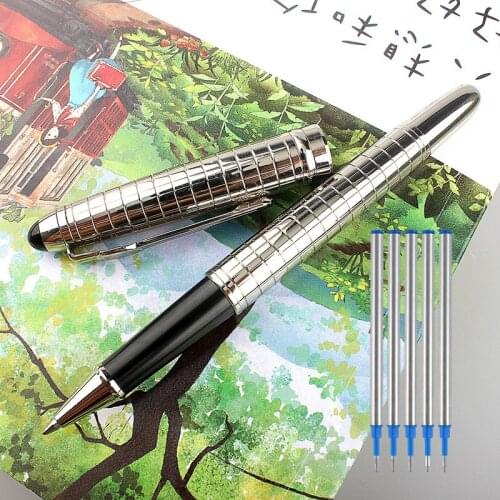 Luxury JINHAO Feel Metal Ballpoint Pens School Business Office Signature Roller Pen Writing Ballpen Student Stationery Supplies