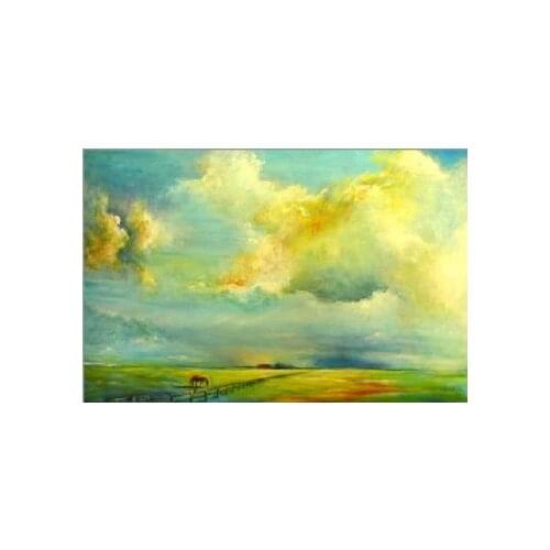 Hand Painted Oil Painting Home-Landscape Oil Paintings-Modern Canvas Art Wall Decor