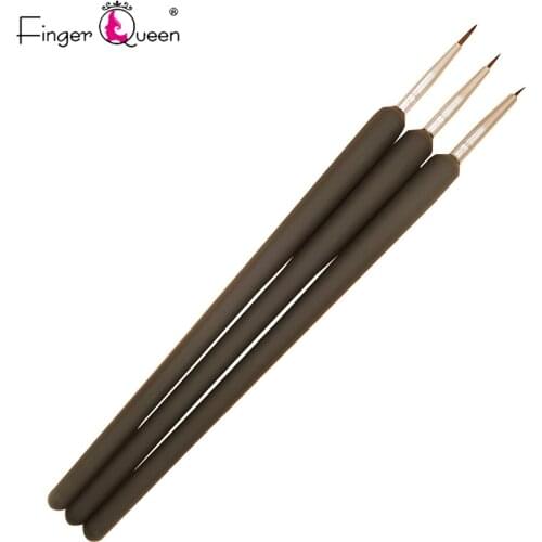 Crystal pen nail brush 3Pcs for line drawing, suitable for professional nail salon acrylic nail brush