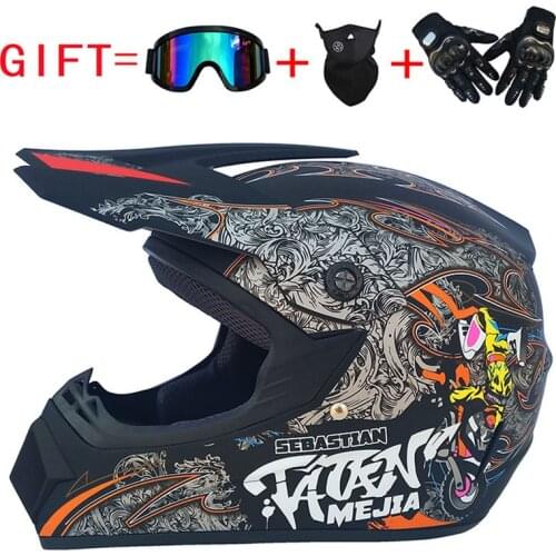 2018 Super Light Helmet Motorcycle Racing Bicycle Helmet Cartoon Children ATV Dirt bike Downhill MTB DH cross Helmet capacetes