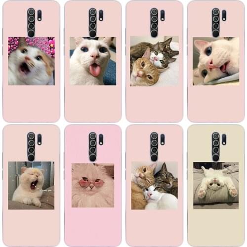 Cute Cat Kitten Catling Silicone Case for Xiaomi Redmi Note 9 Pro Max 9S 8T 8 8A 9 9A T 9C K30 Ultra K30i 10X Pro 5G Soft Cover