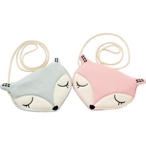 Lovely Children one shoulder bag coin purse cute fox girls messenger bag baby accessories