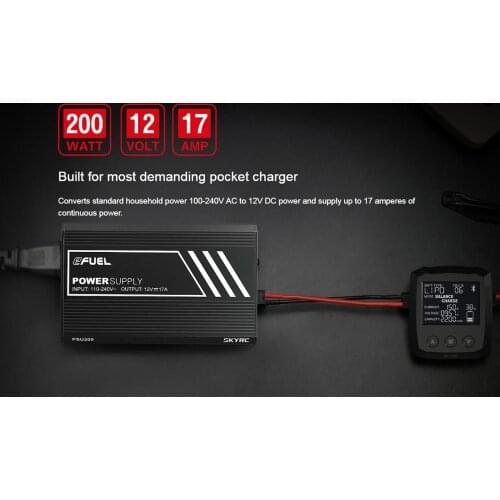 SKYRC 200W 17A Power Supply Adapter eFUEL PSU200 for SKYRC B6 Lite B6 Charger Model RC FPV Racing Drone