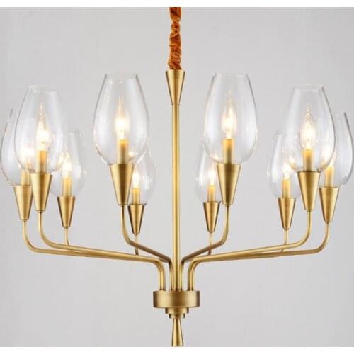Modern Chandelier Living Room Restaurant Lamp High Quality Hotel Guest Room Bedroom Glass Lamp Originality Designer