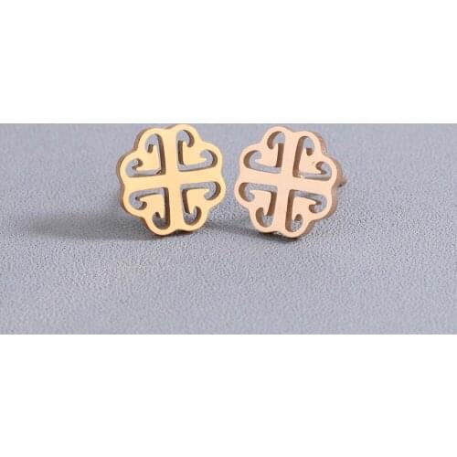 Chandler Brincos Geometric Stud Earrings for Women Bijoux Round Arrow Small Earrings Gold Color Stainless Fashion Jewelry 2019