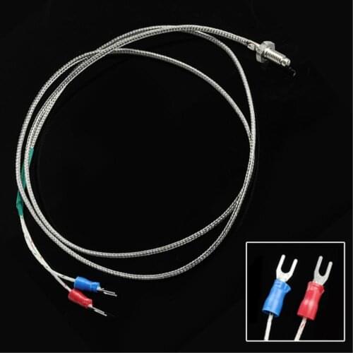 1M K Type Thermocouple Control Thread M6 Screw Probe Temperature Controller Temperature Sensor 0-800C Sensor Probe