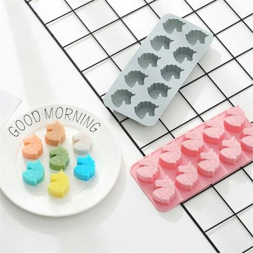 10 Grid 3D Cartoon Silicone Chocolate Mold Fondant Cake Decorating Tool Candy Pastry DIY Ice Mold Kitchen Accessories For Baking