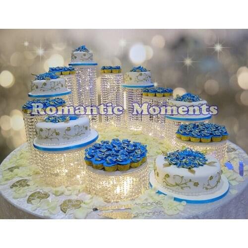 11PCS/LOT Wedding Cake Holders - Wedding Crystal Cake Stand - Wedding Centerpiece - Wedding Decoration Party Supply