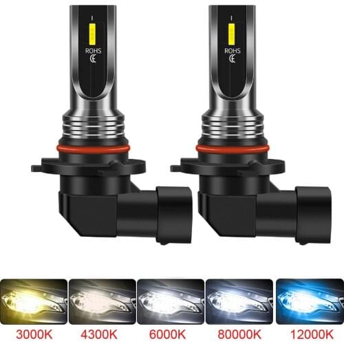 2Pcs LED Super Bright H7 H1 H11 H8 H9 9006 HB4 Auto Headlamp Car Fog Signal Turn Light Driving Lamp White Amber Blue Blub
