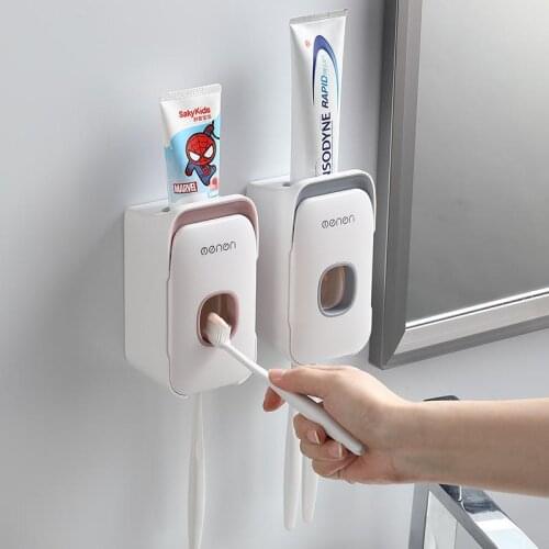 2021 New Type Toothpaste Squeezer Wall-Mounted Punch-Free Lazy Squeeze Toothpaste Dispenser Automatic 3 Colors