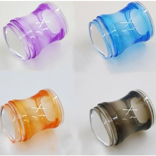 4 COLORS 4cm Nail Stamper + Scraper Nail Art Stamping Template Image Plates Nail Stamp Plate Nail Art Tools with Cap YZ27-30