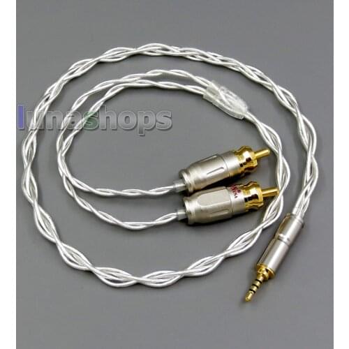 4 Cores Silver Plated Shielding 2.5mm TRRS TO 2 RCA Audio Adapter Cable For Astell&Kern AK240 AK380 AK320 DP-X1 LN006082