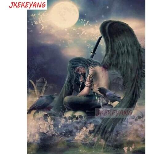 5D DIY square/round Diamond painting Fallen angel Cross Stitch Diamond Embroidery Pattern Rhinestone J3089
