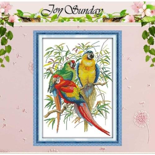 Scarlet Macaw Patterns Counted Cross Stitch 11 14CT Cross Stitch Sets Wholesale Chinese Cross-stitch Kits Embroidery Needlework