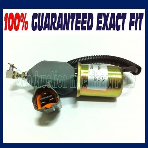 Fast free shipping, Fuel Shutdown solenoid 1751ES-24A3UC12B1S 24 Vdc For Hyundai Excavator R60-5 Yanmar