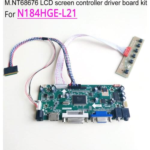 For N184HGE-L21/L11 18.4" LVDS 60Hz WLED 1920*1080 laptop LCD screen 40 pin DVI VGA M.NT68676 controller driver board kit