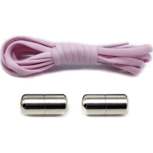 Adult Kids Elastic Shoe Laces Adjustable DIY No Tie Strings with Metal Buckles XXUF