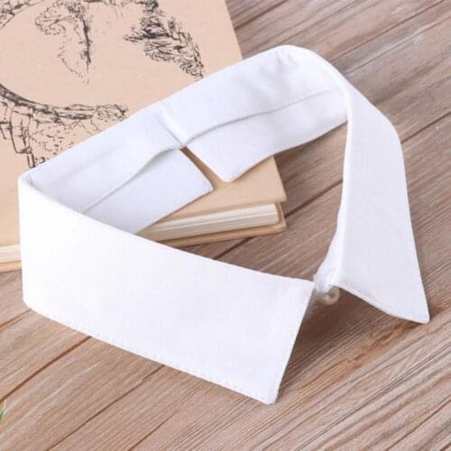 Classic Black/White Collar Shirt Fake Collar Tie Vintage Detachable Collar False Collar Lapel Blouse Top Women/Men Clothes