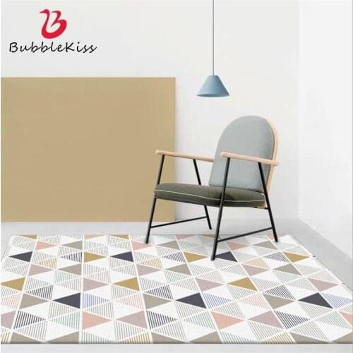Bubble Kiss Nordic Style Geometric Stitching Pattern Rugs Polyester Large Size Carpets for Living Room Home Bedroom Floor Mats