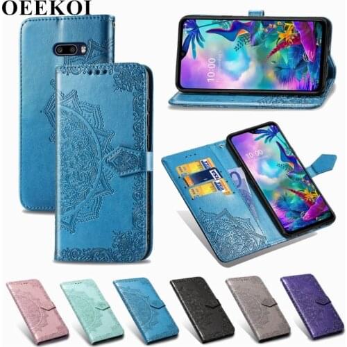 OEEKOL Datura Flower Flip Cover Leather Wallet Case for LG G8X ThinQ