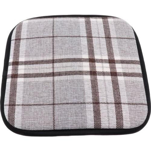 Linen Cotton Office Home Chair Cushion Dining Chair Pads Square Shape for Home Office Cafe Ornament