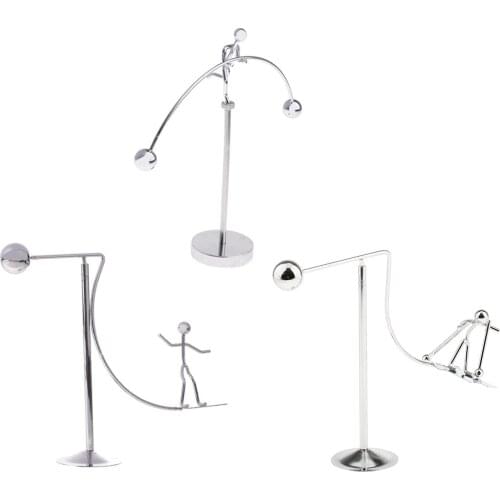 Metal Iron Person Balance Science Revolving Physics Perpetual Pendulum Toy Adults Gift for Relaxation