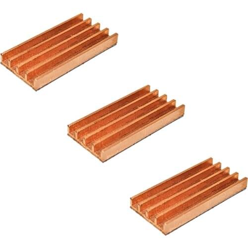 3pcs Pure Copper Mini Ultra thin heat Sink Memory RAM Cooling For VGA MOS GPU IC Chipset Radiator Cooler Heatsink 19x9x2/3/4mm