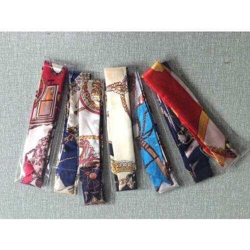 Multiduty Slender satin hairband hair ribbon decorative wrap lady streamer tied headband