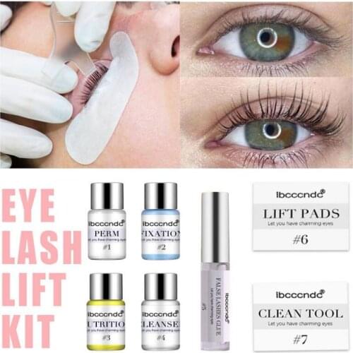 Women DIY Eye Lashes Lifting Kits With Rods Glue Eye Lashes Eyelash Perming Kit Cilia Lifting Extension Perm Set Makeup Tools