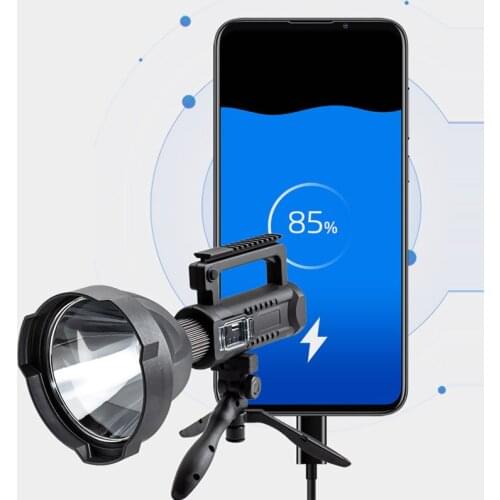 NEW Super Bright XHP50 LED Flashlight 6000 Lumens Powerful Torch USB Rechargeable Lantern Spotlight with Bracket Fishing Light