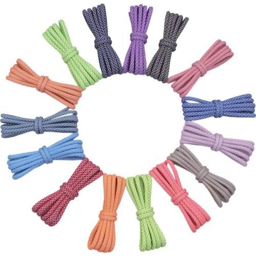 Weiou Laces Official Store 4.7MM Reflective Charmed Sneaker Boots Lacet Reflect In The Light Night Glow Round Ropes For Custom